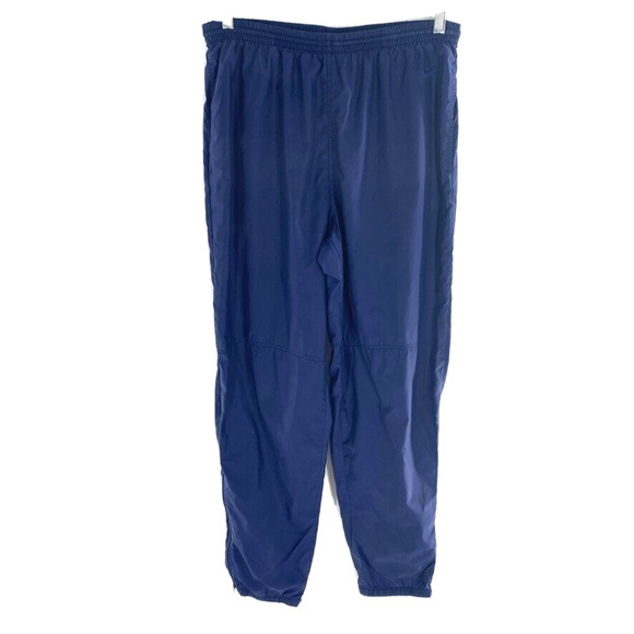 Nike Mens Windbreaker Pants Athletic Jogger‎ Blue Sz Large Nylon Zip Hem - Picture 1 of 12